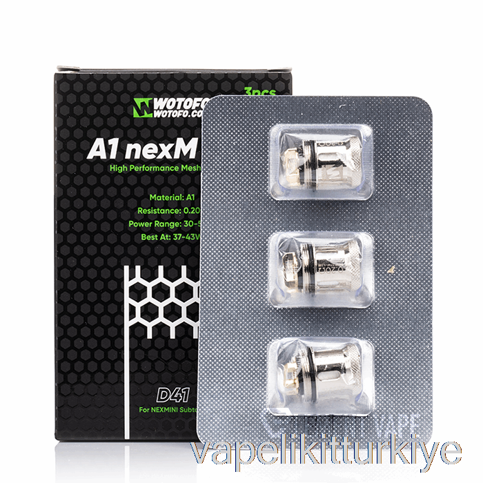 Elektronik Sigara Kalemi Vape Mate Wotofo Nexmini Yedek Bobinler 0.2ohm D41 A1 Nexmesh Bobinleri